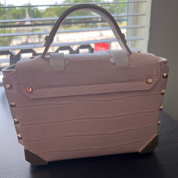 Michael Kors Mini Crocodile Print Pink and Gold Bag - Picture 2 of 4